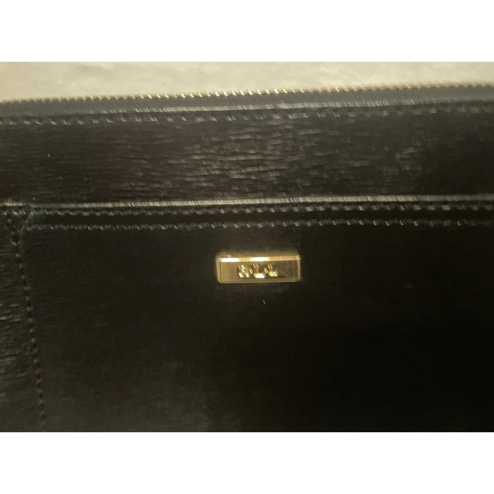 Lauren Ralph Lauren RLL Black‎ Leather Medium Shoulder Bag Purse